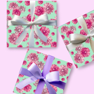 Vacker rosa Gerbera Daisy-blomma Presentpapper