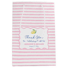 Vacker Rosa Handritad Citron Bröllop Tack