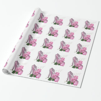 Vacker rosa höghackad ros presentpapper