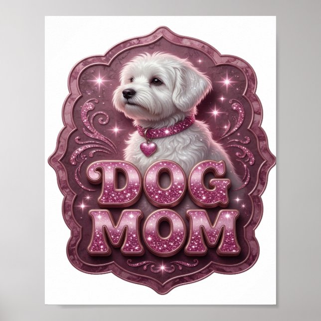 Vacker Rosa HUNDMAMMA Poster (Framsidan)