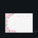 Vacker Rosa Hydrangea Blomma Blomster Kort med Råd<br><div class="desc">Detta vackra blomsterkort har akvarell hydrangea blommor och din egen text. Använd mallen för att fylla i din information. Funktionen "Anpassa ytterligare" kan användas för att ändra typsnitt (storlek,  stil,  färg),  och lägga till fler rader text,  ändra layouten och lägga till text på baksidan.</div>