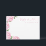 Vacker Rosa Hydrangea Blomma Blomster Kort med Råd<br><div class="desc">Detta vackra blomsterkort har akvarell hydrangea blommor och din egen text. Använd mallen för att fylla i din information. Funktionen "Anpassa ytterligare" kan användas för att ändra typsnitt (storlek,  stil,  färg),  och lägga till fler rader text,  ändra layouten och lägga till text på baksidan.</div>