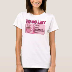 Vacker Rosa KAFÉ ARBETE RIKTIGT BROTT Konst Design T Shirt