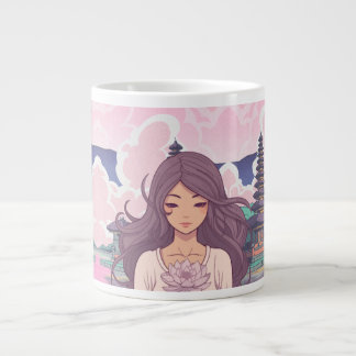 Vacker Rosa Kaffemugg Jumbo Mugg