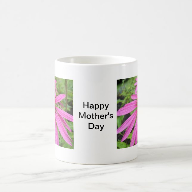vacker rosa lila blommor kaffemugg (Center)