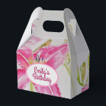 Vacker Rosa Lily Blommig Tuppask Box Presentaskar<br><div class="desc">Vackra rosa Lily Blommiga blommor Tuppask Boxar,  med fullt anpassningsbart namn. Designad utifrån en av mina akvarellmålningar.</div>