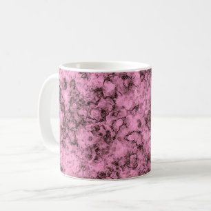 Vacker rosa ljus marmor mörka ådror kaffemugg
