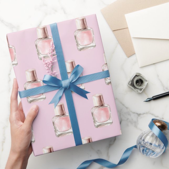 Vacker rosa nagellack bröllopsdusch presentpapper (Gifting)