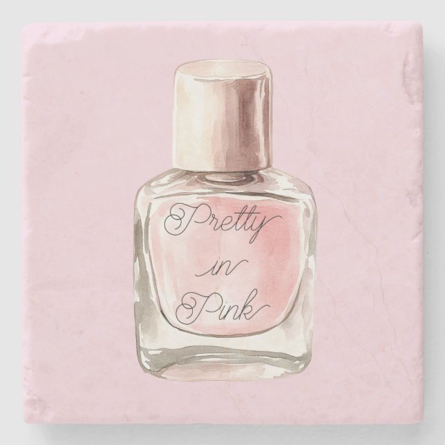 Vacker rosa nagellack stenunderlägg (Framsidan)