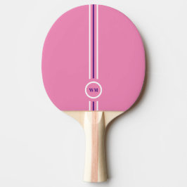 Vacker rosa och lila pingisracket