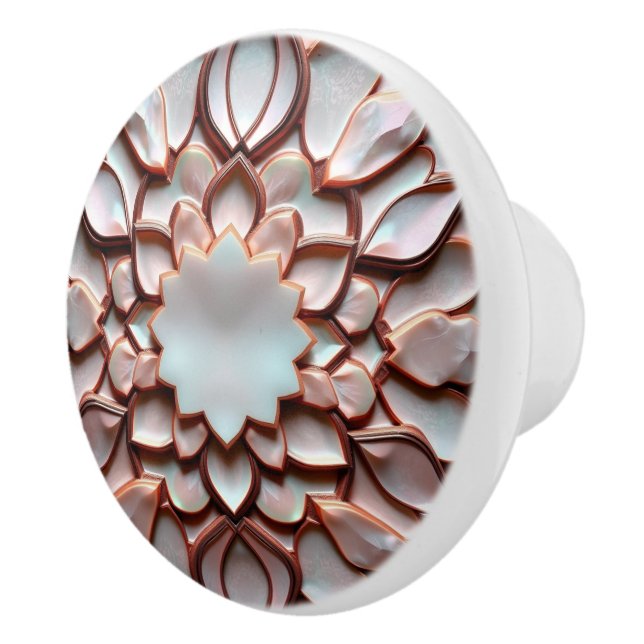 Vacker rosa offwhite pärlinspirerad knopp (Höger)