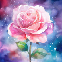 Vacker rosa ros pussel
