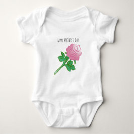 Vacker rosa ros t shirt