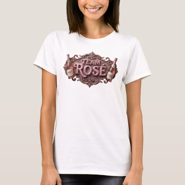 Vacker Rosa TEAM ROS Slogan Tröja (Framsida)