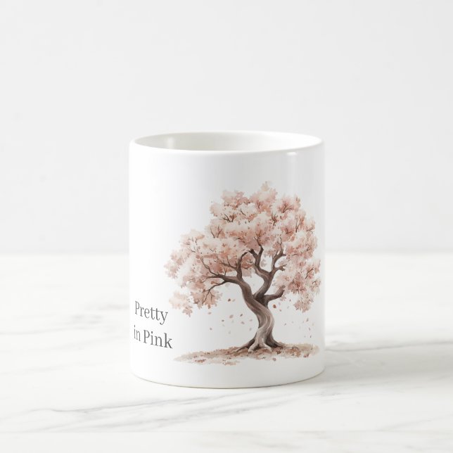 Vacker Rosa Träd Kaffemugg (Center)