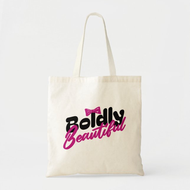 Vacker rosa typografi med slinga tygkasse (Framsidan)
