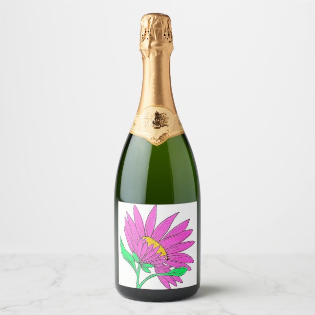 Vacker Rosa Whymisk Akryl Blomstermålning (Framsida)
