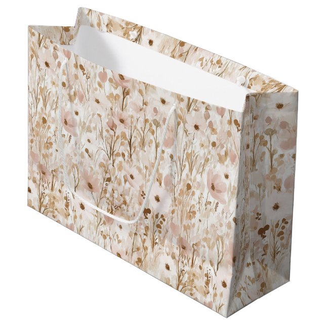 Vacker Rosabruna Blommig Bröllopsdusch (Framsidan Vinklad)