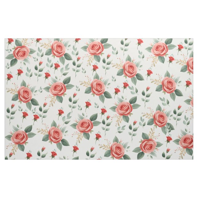 Vacker rosblomma tyg blommig tygdesign (Fat Quarter)