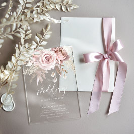 Vacker rosé & dammig rosa frostad bröllop