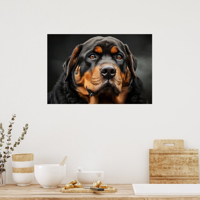Vacker Rottweiler poster Hund (Kök)