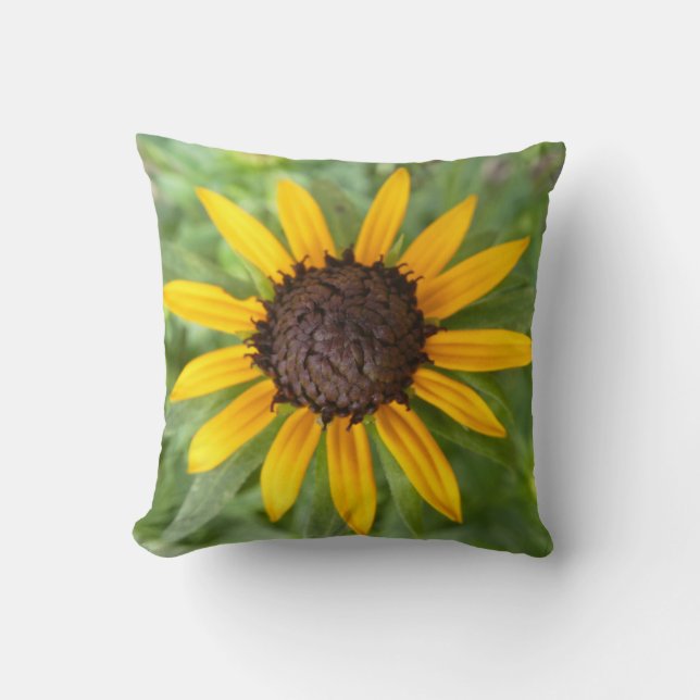 Vacker Rudbeckia Blomma Trend Kuddöverdrag Kudde (Framsida)