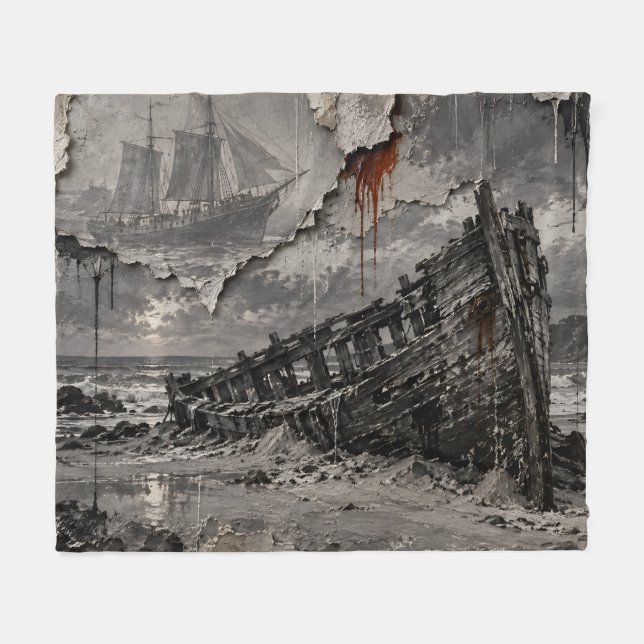 Vacker ruin fleecefilt (Framsidan (Horisontell))