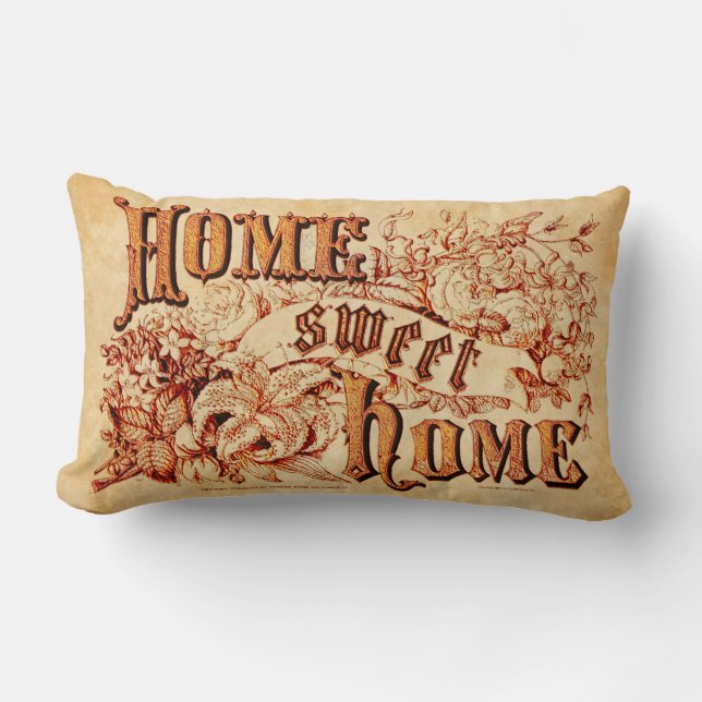Vacker rustik hem sweet home lumbarkudde (Framsida)