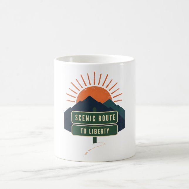 Vacker Rutt Till Frihet Kaffe Mugg (Center)