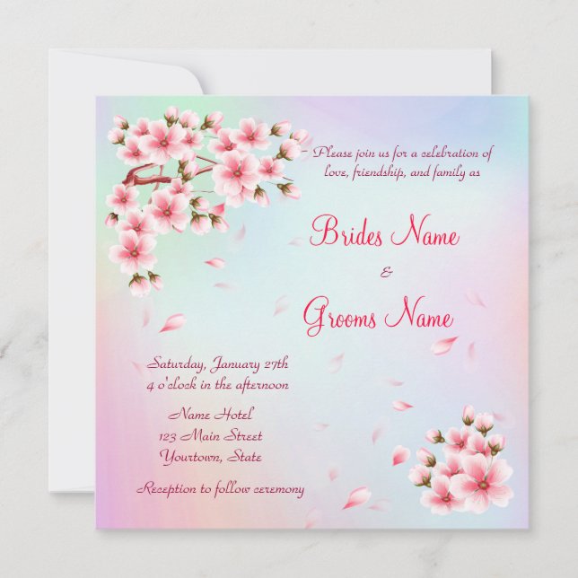 Vacker Sakura Inbjudningar (Framsida)