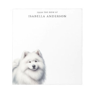 Vacker Samoyed från skrivbordet Anteckningsblock