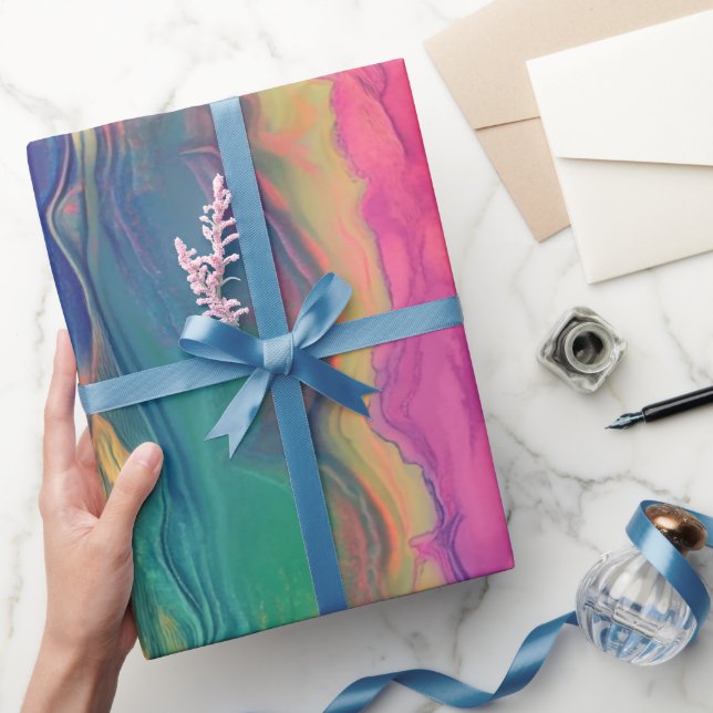 Vacker samtida konstnärlig gnistrande baby sho presentpapper (Gifting)