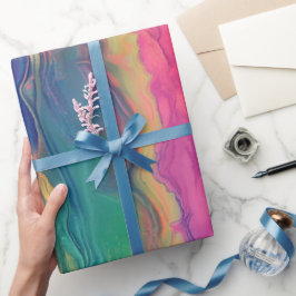Vacker samtida konstnärlig gnistrande babyflicka presentpapper
