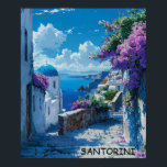 Vacker Santorini Greece Ocean View Poster<br><div class="desc">Snyggt och trendig Santorini Grekland Poster att visa den grekiska öns unika arkitektur och kustvy. Underbar souvenir och presentidé för varje turist.</div>