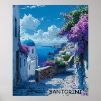 Vacker Santorini Greece Ocean View
