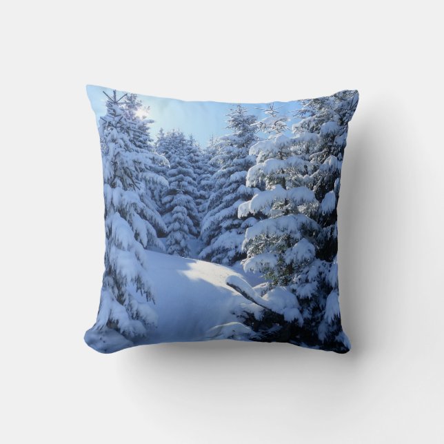 Vacker Scenia Winter Dekorativ kudde (Framsida)
