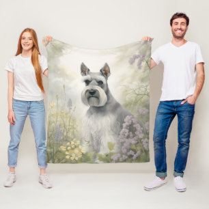 Vacker Schnauzer Fleecefilt