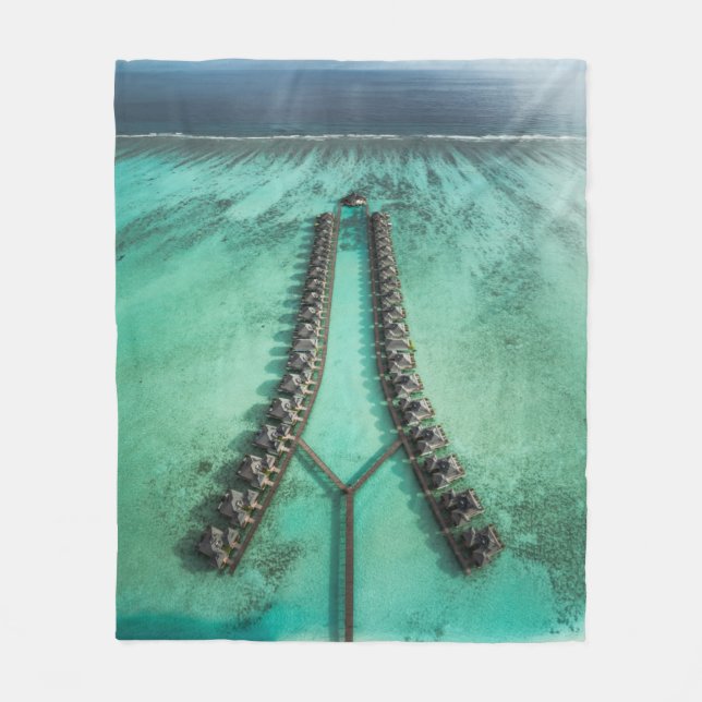 Vacker Sea Life Fleecefilt (Framsidan)