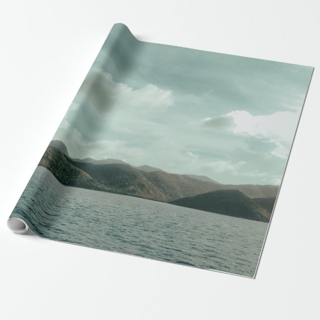 Vacker Sea Life Presentpapper (Utrullad)