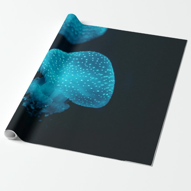 Vacker Sea Life Presentpapper (Utrullad)