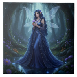 Vacker September Sapphire Fairy Kakelplatta