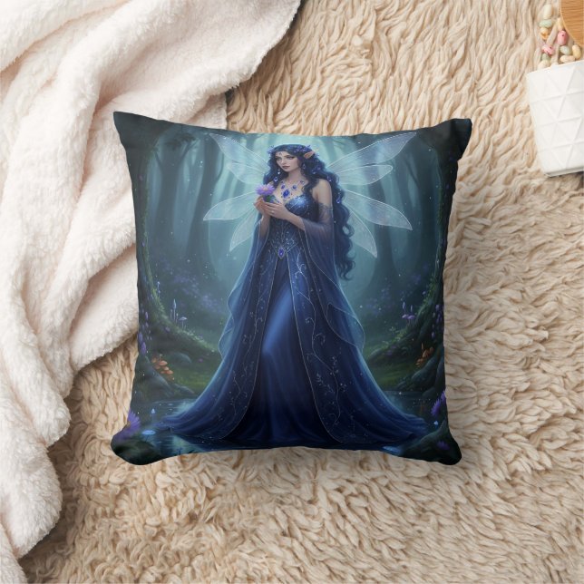 Vacker September Sapphire Fairy Kudde (Filt)