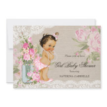 Vacker shabby chic spets blommande baby shower