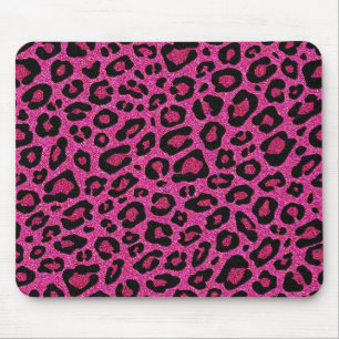 Vacker shock rosa leopard skin glitter shine musmatta