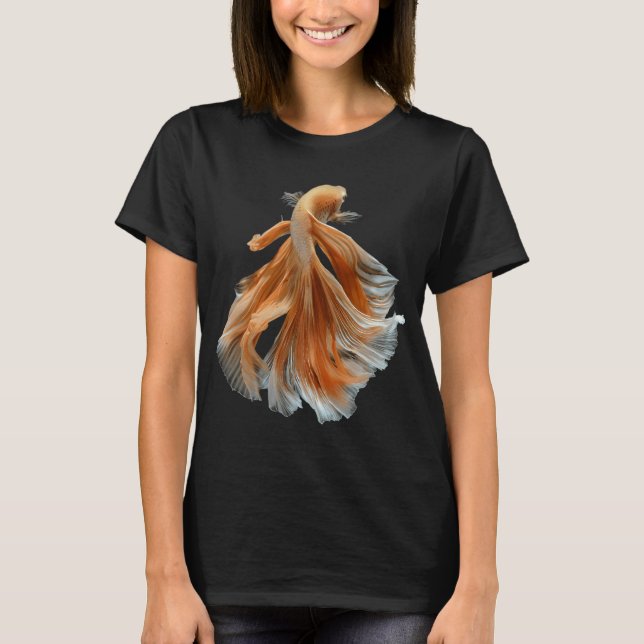 Vacker siamesisk kampfisk t shirt (Framsida)