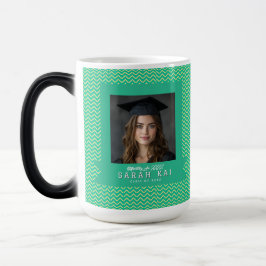 Vacker sicksack-mönster examen kaffe magisk mugg