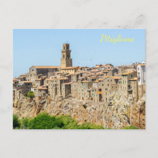 Vacker siluett av Pitigliano, Tuscany vykort