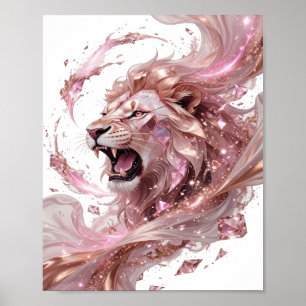 Vacker silver LION KING statementdesign Poster