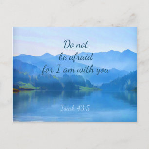 Vacker Sjö Isaiah 43:5 inspirationell bibel Cl Vykort