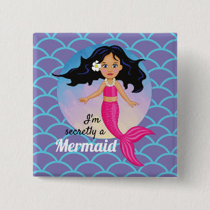 Vacker Sjöjungfru Princess under Sea Girls Knapp